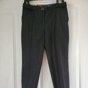 Ted Baker Women Elegant Classy Black Ankle Pants Slim with Little Stretch Size 6